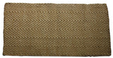 2' X 3' Beige And Brown Jute Chevron Hand Woven Area Rug