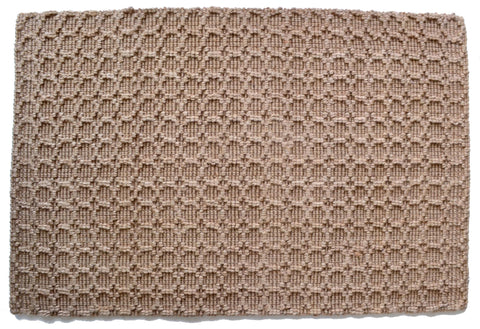 18" X 30" Black Geometric Outdoor Rubber And Rubber Door Mat