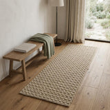 6' Natural Jute Geometric Hand Woven Area Rug