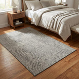 3' X 5' Coffee And Beige Geometric Washable Area Rug With UV Protection