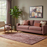 5' X 8' Merlot And Ivory Abstract Washable Area Rug With UV Protection