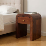 16" Chestnut Solid Wood One Drawer Nightstand