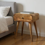 22" Oak Solid Wood One Drawer Nightstand