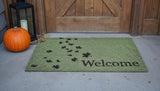 17" X 29" Brown And Green Fall Leaves Welcome Outdoor Coir Door Mat