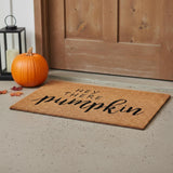 24" X 36" Brown And Natural Fall Hey There Pumpkin Outdoor Coir Door Mat