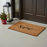 24" X 36" Brown And Black Christmas Outdoor Coir Door Mat