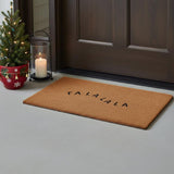 24" X 36" Brown Christmas Fa La La Outdoor Coir Door Mat