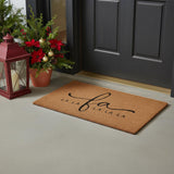 17" X 29" Brown And Black Christmas Outdoor Coir Door Mat