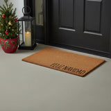 24" X 36" Brown Christmas Feliz Navidad Outdoor Coir Door Mat