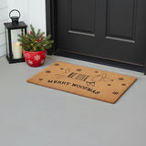 24" X 36" Brown And Black Christmas Dachshund Outdoor Coir Door Mat