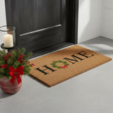 24" X 36" Brown And Green Christmas Home Outdoor Coir Door Mat