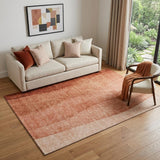 5' X 8' Rust And Ivory Ombre Washable Area Rug With UV Protection