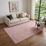 5' X 8' Blush And Ivory Floral Washable Area Rug With UV Protection