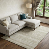 8' X 10' Khaki And Ivory Southwestern Washable Area Rug With UV Protection