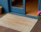 3' X 5' Khaki And Beige Abstract Washable Indoor Outdoor Area Rug