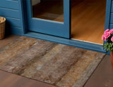 3' X 5' Khaki And Brown Abstract Washable Indoor Outdoor Area Rug