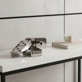 Set of Three Silver And Black Decorative Dominoes