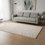 5' X 8' White Area Rug