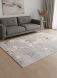 5' X 8' Taupe Brown And Gray Abstract Area Rug