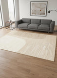 5' X 8' Beige And Cream Abstract Area Rug