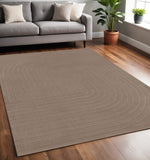 5' X 8' Brown Area Rug
