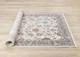 5' X 8' Blue And Cream Area Rug