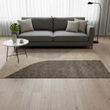 5' X 8' Beige Gray And Brown Geometric Area Rug