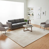 5' X 8' Cream And Ivory Geometric Area Rug
