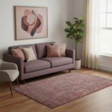 5' X 8' Rust And Gray Southwestern Washable Area Rug With UV Protection