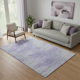 5' X 8' Plum And Ivory Abstract Washable Area Rug With UV Protection
