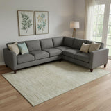 8' X 10' Khaki And Beige Abstract Washable Area Rug With UV Protection