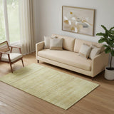 5' X 8' Gold And Beige Striped Washable Area Rug With UV Protection