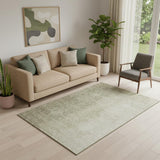 5' X 8' Brown And Beige Ombre Washable Area Rug With UV Protection
