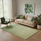 5' X 8' Green And Gray Ombre Washable Area Rug With UV Protection