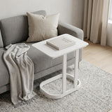22" White Aluminum Outdoor Side Table
