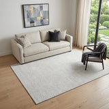 5' X 8' Ivory And Beige Geometric Washable Area Rug With UV Protection