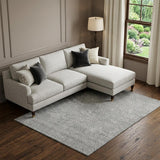 8' X 10' Gray And Ivory Geometric Washable Area Rug With UV Protection