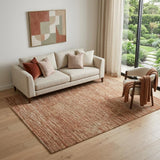 5' X 8' Rust And Beige Ombre Washable Area Rug With UV Protection