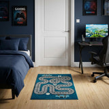 2' X 3' Navy Blue Transportation Youthful Washable Area Rug