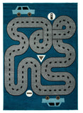 8' X 10' Gray And Silver Striped Washable Indoor Outdoor Area Rug