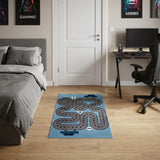 2' X 3' Blue Transportation Youthful Washable Area Rug