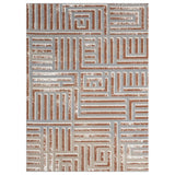 8' X 10' Brown Gold And Ivory Polka Dot Washable Indoor Outdoor Area Rug