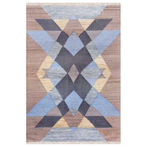 8' X 10' Gray And Charcoal Abstract Washable Indoor Outdoor Area Rug