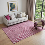 5' X 8' Blush And Ivory Geometric Washable Area Rug With UV Protection