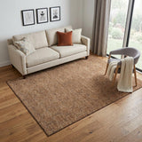 5' X 8' Rust And Ivory Geometric Washable Area Rug With UV Protection