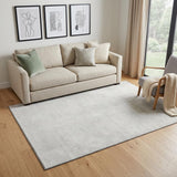 5' X 8' Ivory And Beige Abstract Washable Area Rug With UV Protection