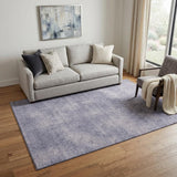 5' X 8' Purple And Lavender Abstract Washable Area Rug With UV Protection