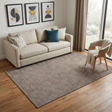 5' X 8' Brown And Beige Geometric Washable Area Rug With UV Protection