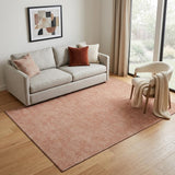5' X 8' Copper And Ivory Geometric Washable Area Rug With UV Protection