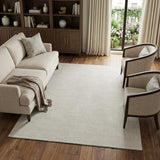 8' X 10' Beige And Ivory Geometric Washable Area Rug With UV Protection